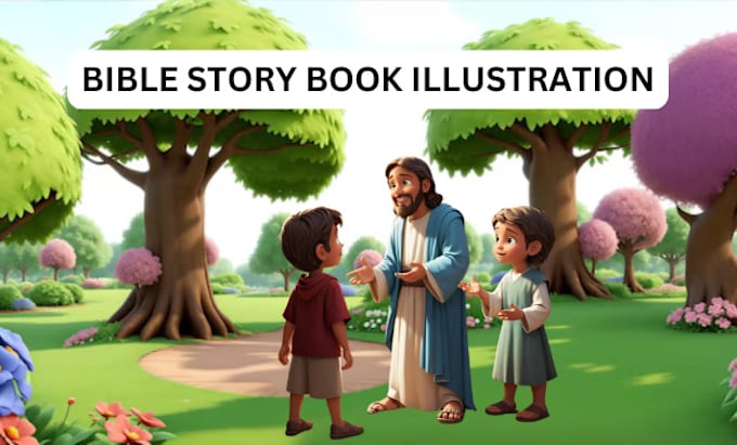 Gig Preview - Do 3d christian story book illustration, children book cover