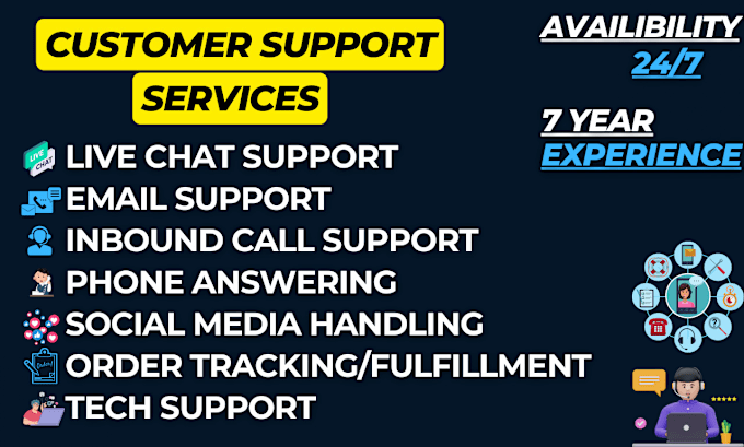 Gig Preview - Provide customer,chat support, live chat, and email services