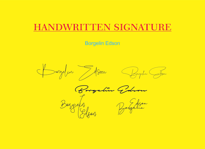 Gig Preview - Custom handwritten signatures, digital signatures, and photography watermark