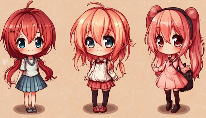 Gig Preview - Draw cute chibi anime character art for you