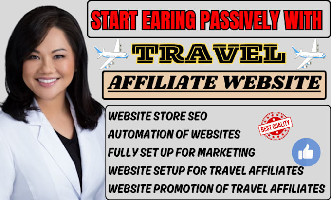 Gig Preview - Enhance travel websites for passive income, advertise travel affiliate websites