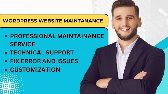 Gig Preview - Provide maintenance and support for your wordpress website