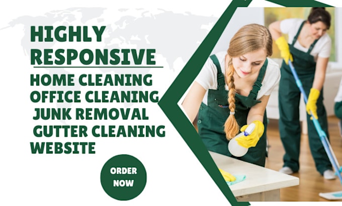 Bestseller - design home cleaning website office cleaning junk removal gutter cleanin website