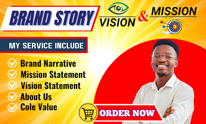 Gig Preview - Write a brand story, mission, and vision statements for your website