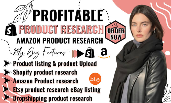 Gig Preview - Find shopify dropshipping winning product ebay listing amz product research