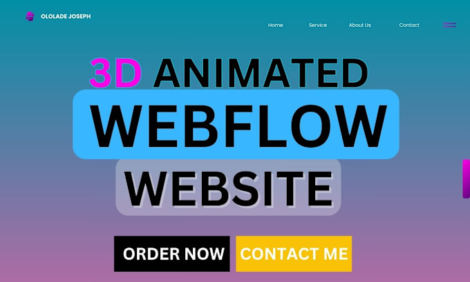 Gig Preview - Do 3d animated website 3d webflow design scrolling animation threejs svg css