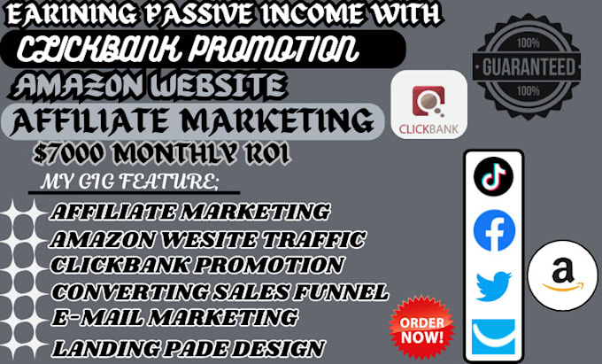 Gig Preview - Do clickbank amazon website affiliate marketing sales funnel promotion