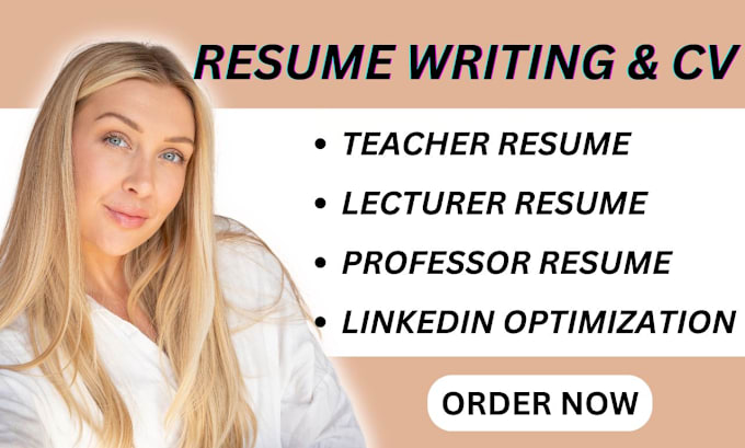 Gig Preview - Write teacher resume, adjunct instructor, lecturer cv, professor, social worker