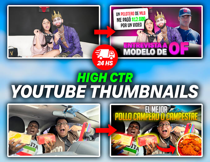 Gig Preview - Design eye catching youtube thumbnails for you