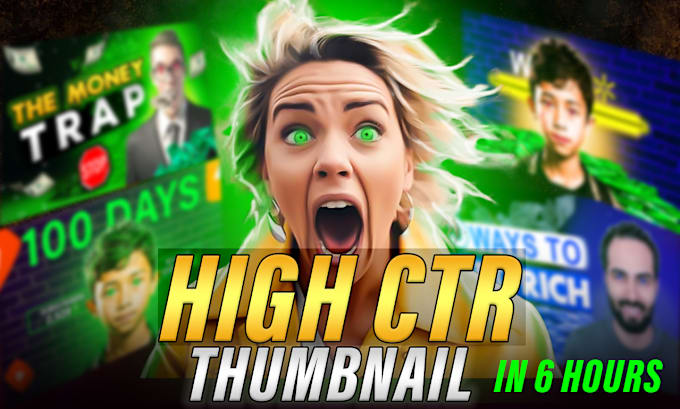 Gig Preview - Design high CTR youtube thumbnail for you