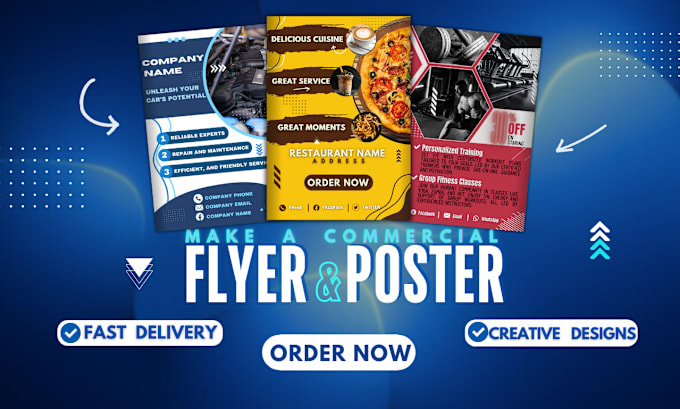 Gig Preview - Design professional flyers or poster for your business