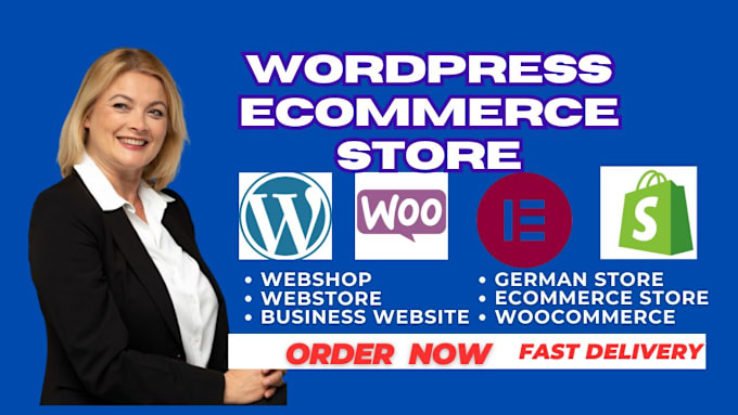 Gig Preview - Ecommerce website on hostinger, bluehost godaddy wix shopify webshop,webstore