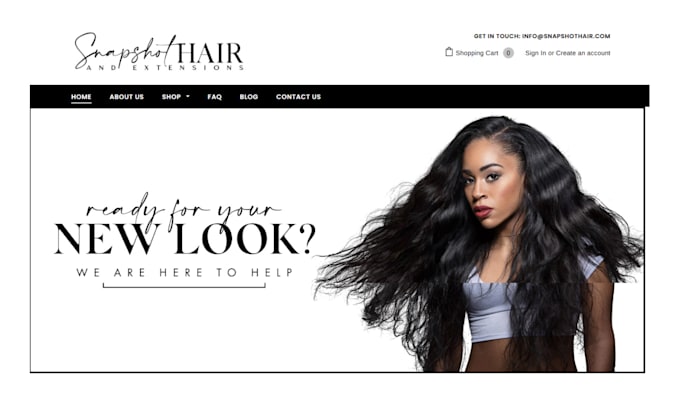 Gig Preview - Design hair extension website hair extension store beauty hair extension website