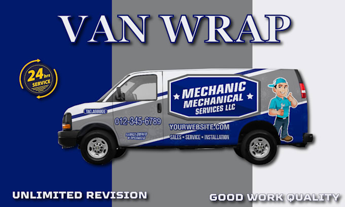 Gig Preview - Design van wrap, car wrap, van wrap design, van wrap design