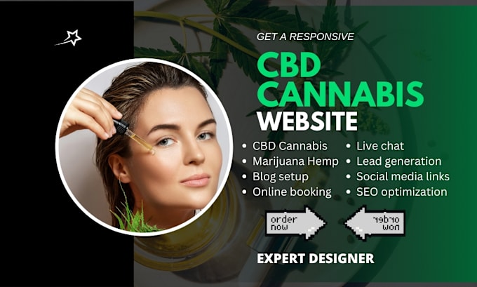 Gig Preview - Setup cbd hemp cannabis marijuana websit cbd oil store medical ecommerce website