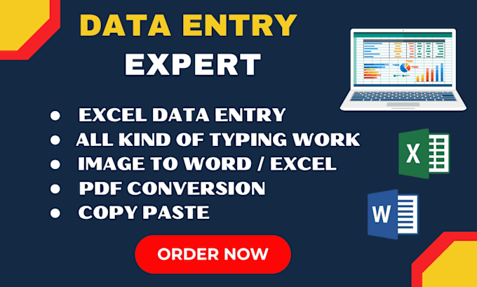 Bestseller - do data entry, copy paste, typing, web research, pdf to word