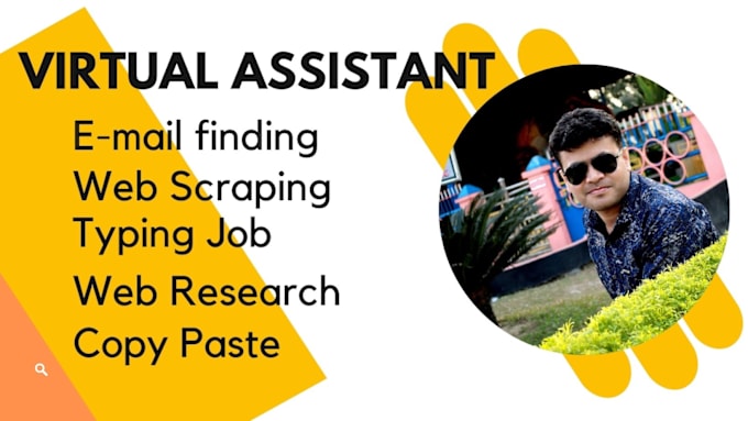 Gig Preview - Do your virtual assistant, web scraping and typing job