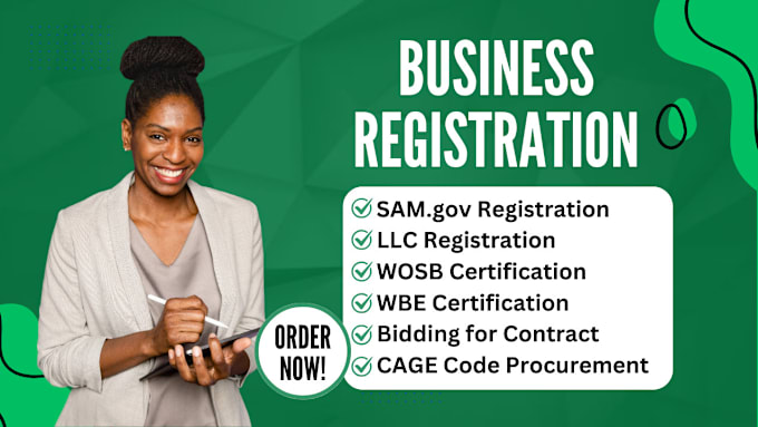 Gig Preview - Samgov, non profit registration, llc registration cage code, government contract