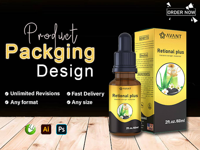 Gig Preview - Create mailer box design,packaging design with 3d mockup