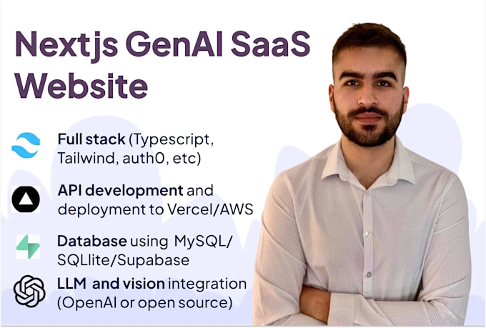 Gig Preview - Develop your nextjs genai saas website