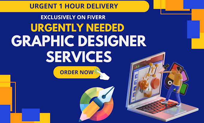 Gig Preview - Be your urgent graphics designer for any graphics need