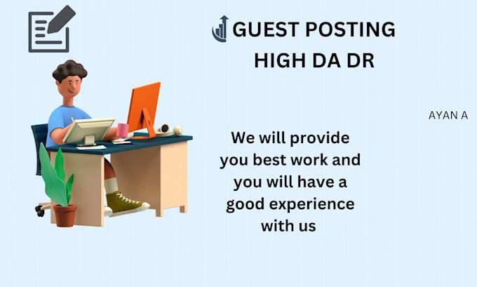 Gig Preview - Do guest posting on high authority websites