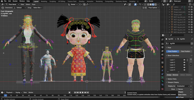 Gig Preview - Do professional 3d rigging in blender