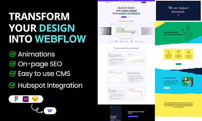 Bestseller - convert figma designs to a fully functioning webflow website with SEO