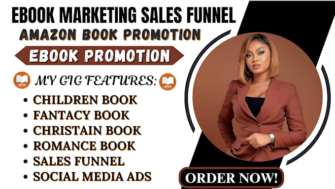 Gig Preview - Converting ebook promotion, christian, fantasy, children, ebook marketing funnel