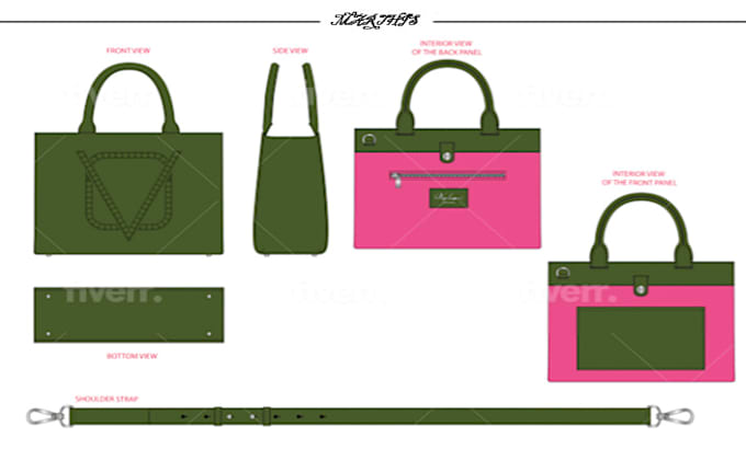 Gig Preview - Do bag techpack design, hand bag design, duffle bag, trolley and purses