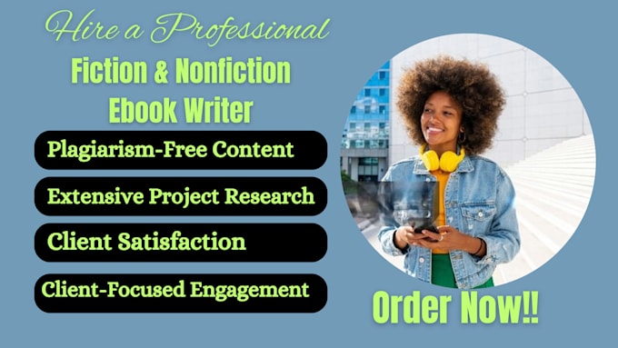 Gig Preview - Be your book writer, nonfiction book ebook writer, and ghostwriter