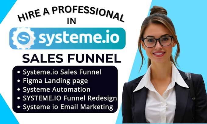 Gig Preview - Figma landing page design systeme io sales funnel, google sites website