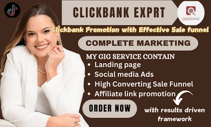 Gig Preview - Do clickbank affiliate markerting, marketing sale funnel for passive income