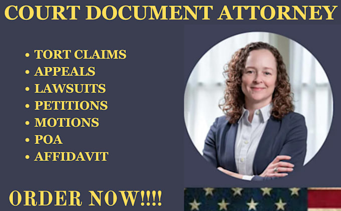 Bestseller - write legal documents, lawsuits, motions, complaints, appeals as your lawyer