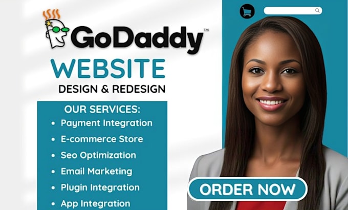 Gig Preview - Do godaddy website design godaddy website redesign godaddy