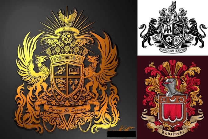 Gig Preview - Design luxury heraldic, crest, coat of arms logo