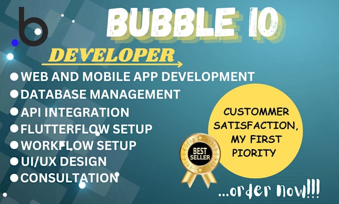 Gig Preview - Develop bubble io for bubble mvp, adalo app, flutterflow, saas