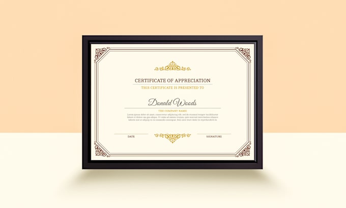 Gig Preview - Design custom certificates, diploma, courses, and awards