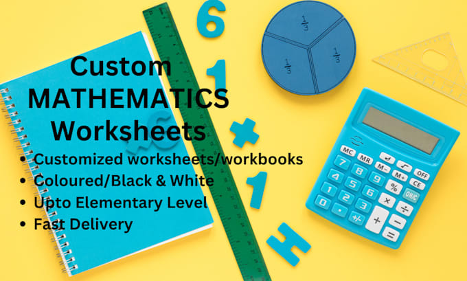 Gig Preview - Design custom math worksheets