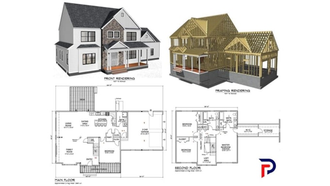 Gig Preview - Be your architect draftsman for house plans autocad 2d floor plan framing plan