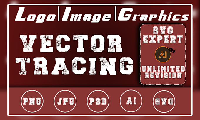 Gig Preview - Vector trace, convert logo, image into svg, ai, eps, pdf, file in illustrator