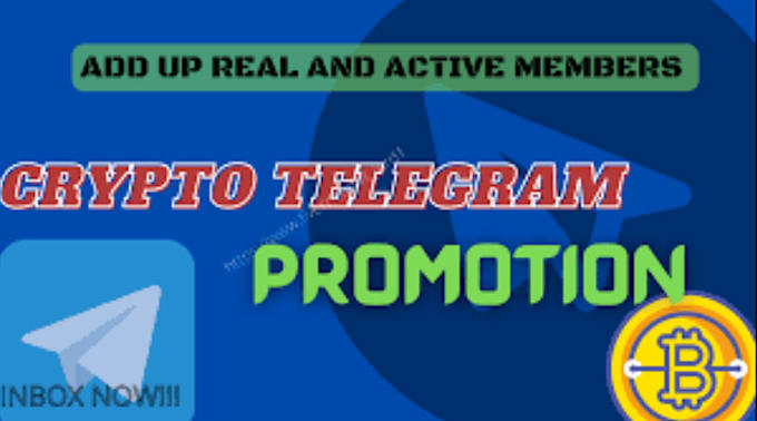 Gig Preview - Grow crypto telegram promotion, telegram subscribers, telegram promotion,