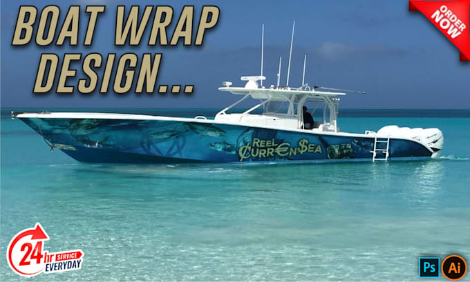 Gig Preview - Design a stunning boat wrap that turns heads