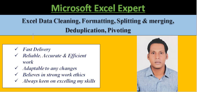 Gig Preview - Do microsoft excel data analysis, formatting, merging or splitting