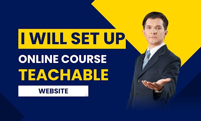 Gig Preview - Kajabi online course website, thinkific online course, teachable online course