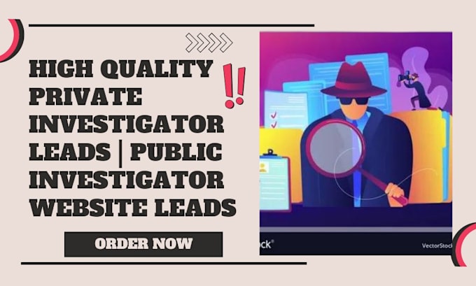 Gig Preview - Be your private investigator marketing expert pi investigation website pi leads