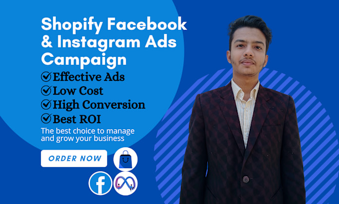 Gig Preview - Setup and manage your shopify facebook ads, fb ads campaign and instagram ads