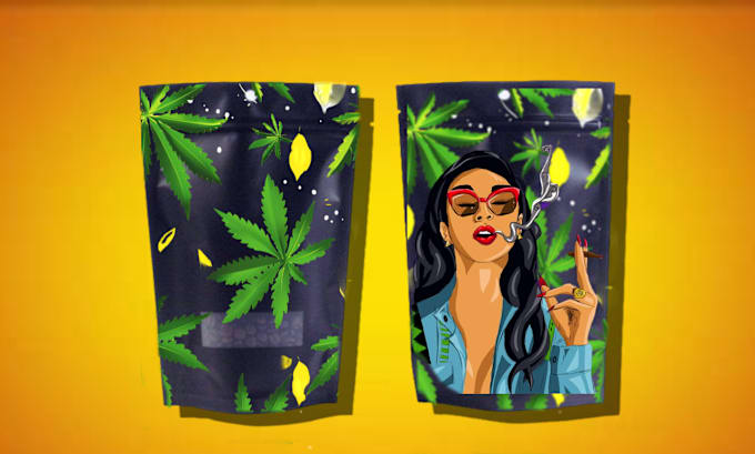 Gig Preview - Do cannabis mylar bags, weed packages, and pouch design