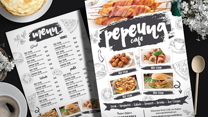 Bestseller - design modern food menus,restaurant flyers and brochures