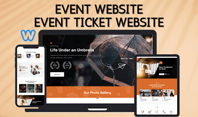 Gig Preview - Design web3 event website, event ticket, ticket selling website, web3 website